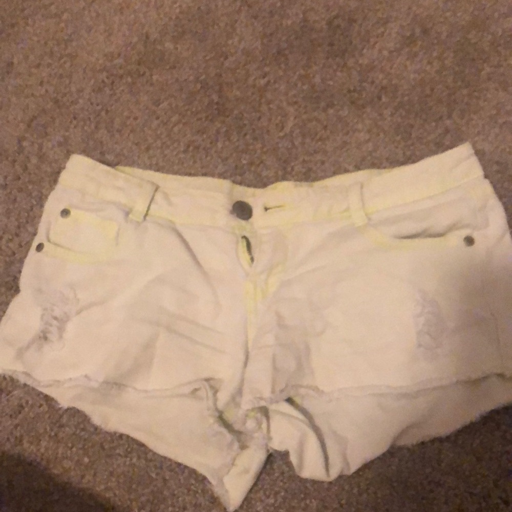Jean shorts.